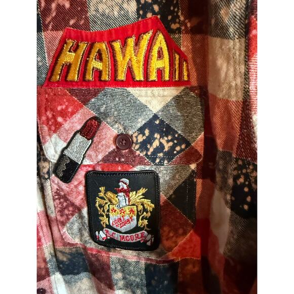 Stanley upcycled flannel shirt womens L - Picture 2 of 8